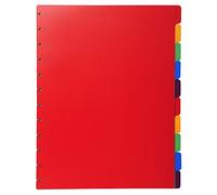 Exacompta 86003E Recambio de separadores para las carpetas de fundas con anillas, Multicolor, A4, 24 x 30.5 cm, Paquete de 10