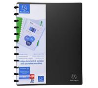 Exacompta 86351E - Carpeta de 30 fundas con anillas, A4, color negro