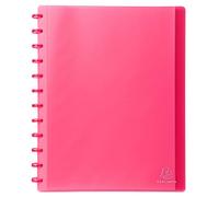 Exacompta 86355E - Carpeta de 30 fundas con anillas, A4, color rojo translúcido