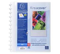 Exacompta 86371E - Carpeta de 30 fundas con anillas, A4, color blanco