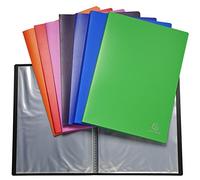 Exacompta - 8820E - Pack de 10 protectores de documentos OPAK - 20bolsillos de cristal liso - 40vistas - para formato A4 - dimensiones 24x32cm - funda de polipropileno semirrígido - 8 colores surtidos