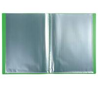 Exacompta 8823E - Lote de 20 carpetas opacas de plástico opaco para DIN A4 con 20 fundas de cristal perfectas para la escuela y la oficina, 1 unidad, color verde