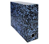 Exacompta - 89722E - Juego de 5 Cajas de Transferencia Annonay en Papel Lacado Robusto y Resistente, Dorso 90 mm, 24 x 32 cm, Ideal para sus Documentos Formato A4, Azul