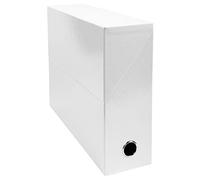 Exacompta - 89931E - Set de 5 Cajas transfer Iderama en resistente y resistente cartón laminado 24 x 32 cm Ideal para tus documentos formato A4 Lomo 90 mm Blanco