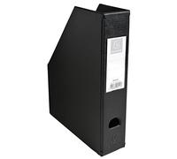 Exacompta- 90151E - Juego de 10 Revisteros Rígidos con Respaldo de 7 cm en PP Negro
