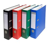 Exacompta 918400B - Archivador de palanca polipropileno, Lomo de 80mm, Colores surtidos, A4, 320x290 mm, 20 piezas