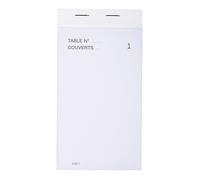Exacompta 96201E Paquet de 10 Blocs Maitre d'Hôtel format vertical comprenant 50 feuilles dupli 15 x 8 cm