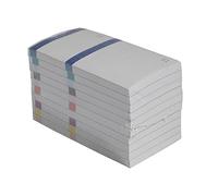 Exacompta 96399e - Lote de 10 bloques de vendedores (formato horizontal, 6,6 x 13,5 cm, 100 hojas numeradas de 1 a 100, con banda de colores surtidos, 7 colores diferentes