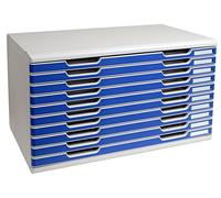 Exacompta A3+ - Modulo con 10 cajones, color azul
