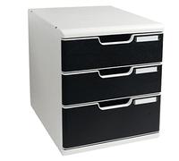 Exacompta A4+ - Modulo con 3 cajones, color negro