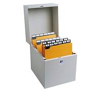 Exacompta Boite a fiches metalib - classement de 500 fiches en hauteur - 105 x 74 mm a 125 x 75 mm