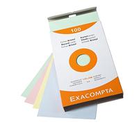 Exacompta Bristol - Tarjeta de registro, Cuadrícula (5x5), 125 x 200 mm, paquete de 100 tarjetas, Cuadrícula (5x5), Surtido, 125 x 200 mm, paquete de 100 tarjetas
