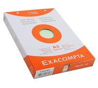 Exacompta Bristol - Tarjeta de registro, Cuadrícula y perforado, A5, paquete de 100 tarjetas, Cuadrícula y perforado, Surtido (Azul/Amarillo/Verde/Rosa), A5, paquete de 100 tarjetas