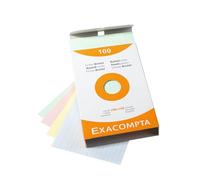 Exacompta Bristol - Tarjeta de registro, Rayado, 100 x 150 mm, paquete de 100 tarjetas, Rayado, Surtido, 100 x 150 mm, paquete de 100 tarjetas