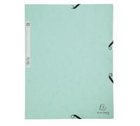 Exacompta Carpeta Aquarel Cartón Lustrado 400 Gr Tres Solapas Gomas A4 Verde Pastel-5U-
