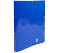 Exacompta Carpeta de anillas iderama A4 con elástico 15 mm 2 - Laminado, cartón manila, color azul oscuro