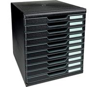Exacompta Ecoblack A4+ - Modulo con 10 cajones, color negro