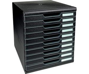 Exacompta Ecoblack A4+ - Modulo con 10 cajones, color negro