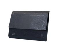 Exacompta Europa Foolscap Documento Wallet - Negro, paquete de 25