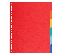 Separadores exacompta cartulina brillo juego de 6 separadores din a4+ multitaladro