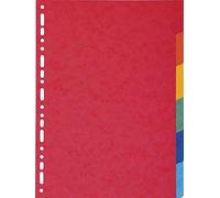 EXACOMPTA Lot de 5 Jeux de 6 intercalaires carton 220g recy 4 multicolore
