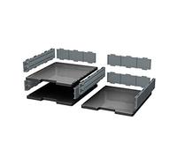 Exacompta Modulodoc Ecoblack - Elemento base de casillas, 56 mm, color negro y gris oscuro