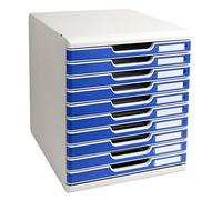 Exacompta - Mueble archivador con 10 cajones, color gris