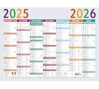 Exacompta, multicolor calendario 29,5 x 22 cm septiembre 2023 A diciembre 2024 gris