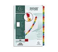 Exacompta Nature Future - Separadores alfabéticos (20 pestañas plastificadas, 29.7 x 22.50 cm), color blanco