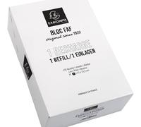 Exacompta Pack de 5 recambios 12214E para bloc de notas FAF en blanco, 1 x 170 hojas, 21 x 13,5 cm, microperforados, ideales para tus notas, diseño retro con elegancia atemporal