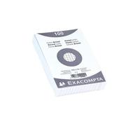 Exacompta - Ref. 10202E - Caja de 20 paquetes de 100 enchufes Bristol cuadriculados 5x5 sin perforar - en película - compatible con impresora de inyección de tinta, láser y fotocopiadora - 100 x 150