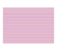 Exacompta - Ref. 10839SE - Caja de 20 paquetes de 100 fichas bristol con líneas no perforadas - en película - formato 105 x 148 mm - color rosa