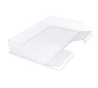 Exacompta - Ref. 11723D - Juego de 8 cestas de Correo Combinado Italiano - Dimensiones 25,5 x 36,5 x 6,5 cm - para Documentos en Formato A4+ - Color Cristal - Capacidad 500 Hojas