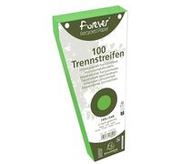 Exacompta - Ref. 13545E Forever - Caja de 6 paquetes de 100 conectores intercalares trapezoidales lisos perforados - 105 x 240 mm - Verde