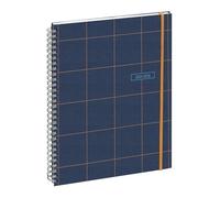 Exacompta - Ref. 14603E Office By Me - Caja de 2 juegos de 2 cestas de correo para documento en formato A4 plus - Tamaño 13 x 26 x 33,7 cm - con pequeños patines antideslizantes - azul pato