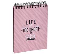 Exacompta - Ref 15113E - Álbum de fotos con diseño de lema - Tamaño de 160 x 230 mm, 50 páginas de tarjetas negras, capacidad para hasta 50 fotos - Apto para álbumes de recortes - Funda para tarjetas de colores pastel