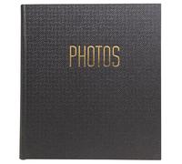 Exacompta - Ref. 15601E Office by Me - Álbum de fotos (300 fotos), 60 páginas negras, formato 29 x 32 cm, cubierta de papel efecto textil, color negro