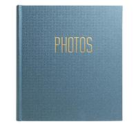 Exacompta - Ref. 15603E Office by Me - Álbum de fotos (300 fotos), 60 páginas negras, formato 29 x 32 cm, cubierta de papel efecto textil, color azul pato