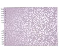 Exacompta - Ref. 16064E - Álbum de fotos con espirales Authentik (150 fotos), 50 páginas blancas, formato 32 x 22 cm, cubierta recubierta de papel recubierto de color rosa caramelo