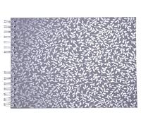 Exacompta - Ref. 16065E - Álbum de fotos con espirales Authentik (150 fotos), 50 páginas blancas, formato 32 x 22 cm, cubierta recubierta de papel recubierto color azul gris