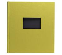 Exacompta - Ref. 16089E - 1 álbum de fotos Pop'N Co - 300 fotos - 60 páginas negras - formato 29 x 32 cm - manta de tela color lima - con ventana de personalización