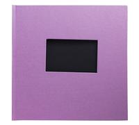 Exacompta - Ref. 16290E - 1 álbum de fotos Pop'N Co - 60 fotos - 30 páginas negras - formato 25 x 25 cm - manta de tela color lila - con ventana de personalización