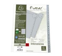 Exacompta - Ref. 1726E - Caja de 20 separadores gris de polipropileno reciclado con 26 pestañas impresas alfabéticas de la A a la Z - Tamaño de clasificación A4 - Dim 22,5 x 29,7 cm - Certificado