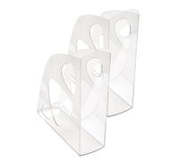 Exacompta - Ref. 18123NSD - Juego de 2 revisteros ECOMAG Office, revistero económico, catálogos, revistas, almacenamiento para documentos A4 y A4+ - Ancho 7,7 cm - Cristal