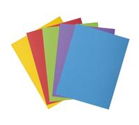 Exacompta - Ref. 218000E - Caja de 5 paquetes de 50 camisas rígidas con 1 solapa ROCK''S 210 g/m², colores vivos - camisas certificadas PEFC™ - Dim 24 x 32 cm para tamaño A4-5 colores surtidos
