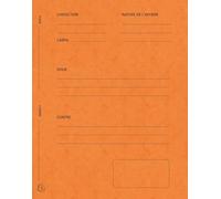 Exacompta - Ref. 220106E - Caja de 5 paquetes de 25 carpetas de alegatos "Par/Contra" - en tarjeta brillante - Medidas 25 x 32 cm para documentos en formato A4 - color naranja
