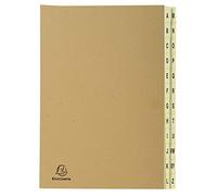 Exacompta Ref 22229E - Archivador multiparte (25 x 33 cm, para documentos de tamaño A4, pestañas impresas de la A a la Z, lomo expandible, cubierta gruesa de tarjeta, certificado Blue Angel)