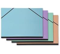 Exacompta - Ref. 25680E - 10 cajas de dibujo Aquarel - con gomas - interior de papel negro - respaldo - dimensiones 32 x 45 cm - tamaño A3 (297 x 420 mm) - colores surtidos