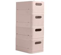 Exacompta - Ref. 27031D - Cartón de 4 cajas plegables, taquillas, multiusos SMARTCASE - Se envían en plano, dimensiones no plegadas: Prof.18,8 x anchura, 13,8 x Alto.9,5 cm - Nude