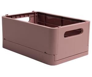 Exacompta - Ref. 27138D - 1 caja plegable, casillero, caja de almacenamiento multiusos SMARTCASE - Se entrega en plano, dimensiones no plegadas: Prof.27,6 x 18,8 x Alto.12 cm - Color viejo rosa